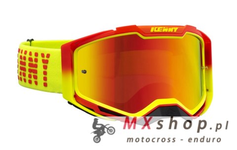 KENNY RACING GOGLE MODEL VENTURY RED/YELLOW KOLOR ŻÓŁTY FLUO/CZERWONY SZYBA CZERWONE LUSTRO