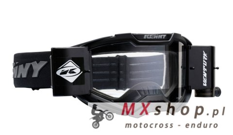KENNY RACING GOGLE ROLL-OFF MODEL VENTURY KOLOR CZARNY SZYBA PRZEŻROCZYSTA