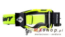 KENNY RACING GOGLE ROLL-OFF MODEL VENTURY KOLOR ŻÓŁTY FLUO/CZARNY SZYBA PRZEŻROCZYSTA