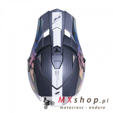 KENNY RACING KASK CROSS/ENDURO MODEL TRACK GRAPHIC ZOOM BLACK KOLOR CZARNY/SZARY/BIAŁY/KAMELEON ROZMIAR XL ( 61 - 62 CM )