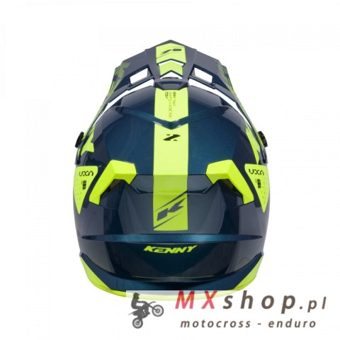 KENNY RACING KASK CROSS/ENDURO MODEL TRACK GRAPHIC ZOOM PETROL KOLOR NIEBIESKI/ŻÓŁTY ROZMIAR L ( 59 - 60 CM )