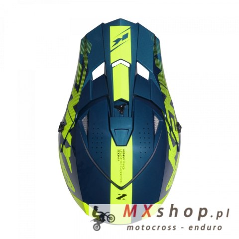 KENNY RACING KASK CROSS/ENDURO MODEL TRACK GRAPHIC ZOOM PETROL KOLOR NIEBIESKI/ŻÓŁTY ROZMIAR L ( 59 - 60 CM )