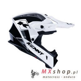 KENNY RACING WYPRZEDAŻ KASK CROSS/ENDURO MODEL TITANIUM MIPS BLACK/WHITE KOLOR BIAŁY/CZARNY ROZMIAR L ( 59 - 60 CM )