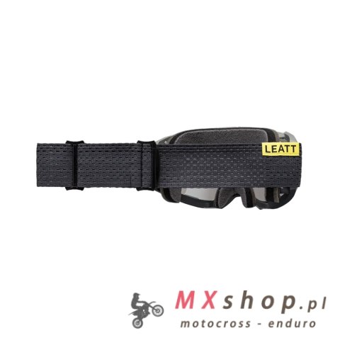 LEATT GOGLE ROWEROWE VELOCITY 4.0 GOGGLE X-FLOW MTB IRIZ GRANITE 50% KOLOR GRAFITOWY/ŻÓŁTY SZYBKA SREBRNA LUSTRO