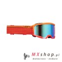 LEATT GOGLE ROWEROWE VELOCITY 4.0 GOGGLE X-FLOW MTB IRIZ RED 26% KOLOR CZERWONY/POMARAŃCZOWY SZYBKA MULTICOLOR LUSTRO