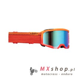 LEATT GOGLE ROWEROWE VELOCITY 4.0 GOGGLE X-FLOW MTB IRIZ RED 26% KOLOR CZERWONY/POMARAŃCZOWY SZYBKA MULTICOLOR LUSTRO