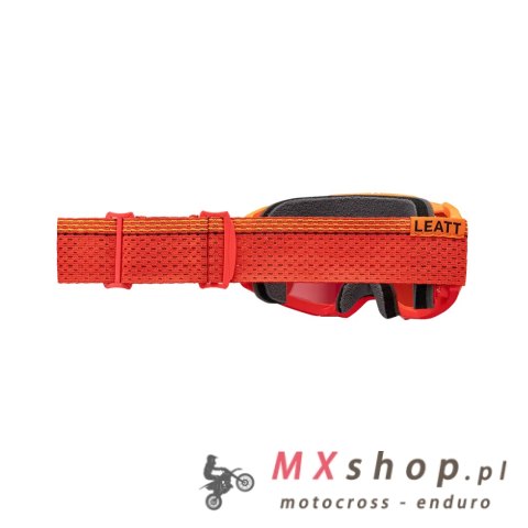 LEATT GOGLE ROWEROWE VELOCITY 4.0 GOGGLE X-FLOW MTB IRIZ RED 26% KOLOR CZERWONY/POMARAŃCZOWY SZYBKA MULTICOLOR LUSTRO