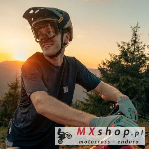 LEATT GOGLE ROWEROWE VELOCITY 4.0 GOGGLE X-FLOW MTB IRIZ RED 26% KOLOR CZERWONY/POMARAŃCZOWY SZYBKA MULTICOLOR LUSTRO