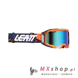 LEATT GOGLE ROWEROWE VELOCITY 5.0 MTB GOGGLE IRIZ JUNGLE 26% KOLOR POMARAŃCZOWY/CZARNY/NIEBIESKI SZYBKA MULTICOLOR LUSTRO