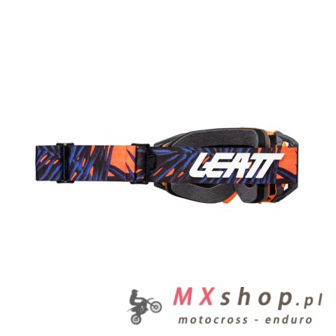 LEATT GOGLE ROWEROWE VELOCITY 5.0 MTB GOGGLE IRIZ JUNGLE 26% KOLOR POMARAŃCZOWY/CZARNY/NIEBIESKI SZYBKA MULTICOLOR LUSTRO