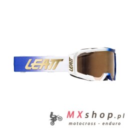 LEATT GOGLE ROWEROWE VELOCITY 5.0 MTB IRIZ GOGGLE ULTRABLUE BRONZE 68% - KOLOR BIAŁY/GRANATOWY SZYBKA LUSTRZANA BRĄZOWA