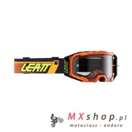 LEATT GOGLE VELOCITY 5.5 CITRUS LIGHT GREY 58% - KOLOR POMARAŃCZOWY/CZARNY SZYBKA PRZYDYMIANA