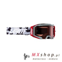 LEATT GOGLE VELOCITY 5.5 FORGE ROSE UC 32% - KOLOR SZARY/CZERWONY/CZARNY SZYBKA CZERWONA