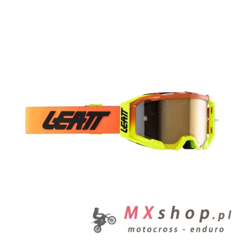 LEATT GOGLE VELOCITY 5.5 GOGGLE IRIZ CITRUS 68% KOLOR POMARAŃCZOWY/ŻÓŁTY SZYBKA ZŁOTA LUSTRO
