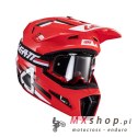 LEATT KASK MOTO 3.5 V24 (+GOGLE VELOCITY 4.5 GRATIS) HELMET KIT RED KOLOR CZERWONY/CZARNY/BIAŁY ROZMIAR XXL (63-64 cm)
