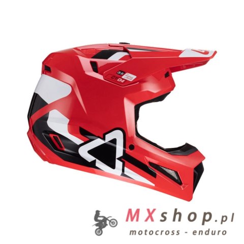LEATT KASK MOTO 3.5 V24 (+GOGLE VELOCITY 4.5 GRATIS) HELMET KIT RED KOLOR CZERWONY/CZARNY/BIAŁY ROZMIAR XXL (63-64 cm)
