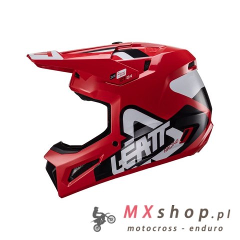 LEATT KASK MOTO 3.5 V24 (+GOGLE VELOCITY 4.5 GRATIS) HELMET KIT RED KOLOR CZERWONY/CZARNY/BIAŁY ROZMIAR XXL (63-64 cm)