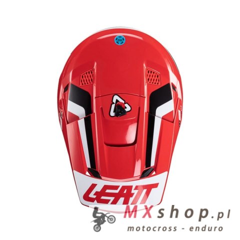 LEATT KASK MOTO 3.5 V24 (+GOGLE VELOCITY 4.5 GRATIS) HELMET KIT RED KOLOR CZERWONY/CZARNY/BIAŁY ROZMIAR XXL (63-64 cm)