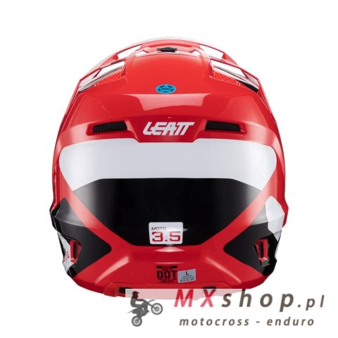 LEATT KASK MOTO 3.5 V24 (+GOGLE VELOCITY 4.5 GRATIS) HELMET KIT RED KOLOR CZERWONY/CZARNY/BIAŁY ROZMIAR XXL (63-64 cm)