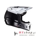 LEATT KASK MOTO 8.5 V24 (+GOGLE VELOCITY 5.5 GRATIS) HELMET KIT BLACK/WHITE KOLOR CZARNY/BIAŁY ROZMIAR L (59-60 cm)