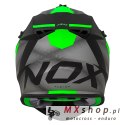 NOX PROMOCJA KASK CROSS / OFFROAD N633 FUSION KOLOR CZARNY MAT/ZIELONY ROZMIAR XL (ZAPIĘCIE MIKROMETRYCZNE)