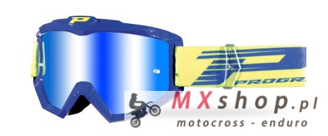 PROGRIP GOGLE PG3201-104 FL ATZAKI KOLOR NIEBIESKI (SZYBA PG3247 ŻÓŁTA LUSTRZANA ANTISCRATCH, NO FOG, ANTI UV) (PG3201/18BL;3201