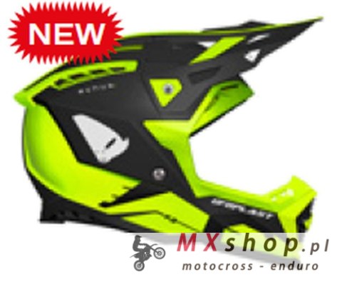 UFO KASK ECHUS CROSS KOLOR CZARNY/ŻÓŁTY FLUO ROZMIAR M ( ECE 22R06 ) - KOLEKCJA 2024 - WYPRZEDAŻ