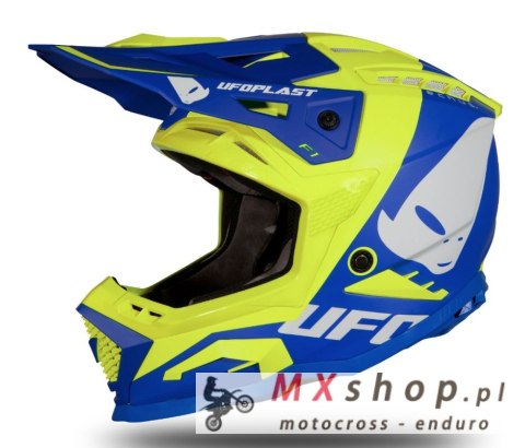 UFO KASK ECHUS CROSS KOLOR NIEBIESKI/ŻÓŁTY FLUO ROZMIAR S ( ECE 22R06 ) - KOLEKCJA 2024