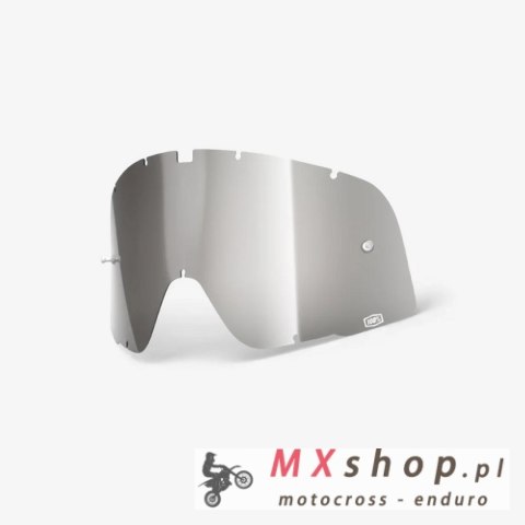 100 PROCENT BARSTOW REPLACEMENT MIRROR SILVER LENS - SZYBA/SZYBKA/SZYBKA DO GOGLI BARSTOW KOLOR SREBRNE LUSTRO