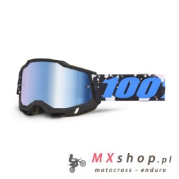 100 PROCENT GOGLE ACCURI 2 FERRANI - MIRROR DARK RED LENS - KOLOR CZARNY/POMARAŃCZOWY SZYBKA CZERWONE LUSTRO