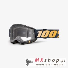 100 PROCENT GOGLE ACCURI 2 RISLAND - CLEAR LENS - KOLOR CZARNY/ŻÓŁTY SZYBKA PRZEŹROCZYSTA