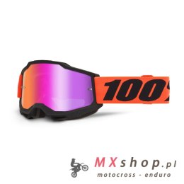 100 PROCENT GOGLE ACCURI 2 TORC - MIRROR SILVER LENS - KOLOR BIAŁY/NIEBIESKI/ŻÓŁTY SZYBKA SREBRNE LUSTRO