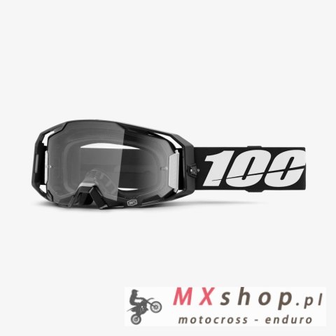 100 PROCENT GOGLE ARMATIC BLACK - CLEAR LENS - KOLOR CZARNY/BIAŁY SZYBA PRZEŹROCZYSTA