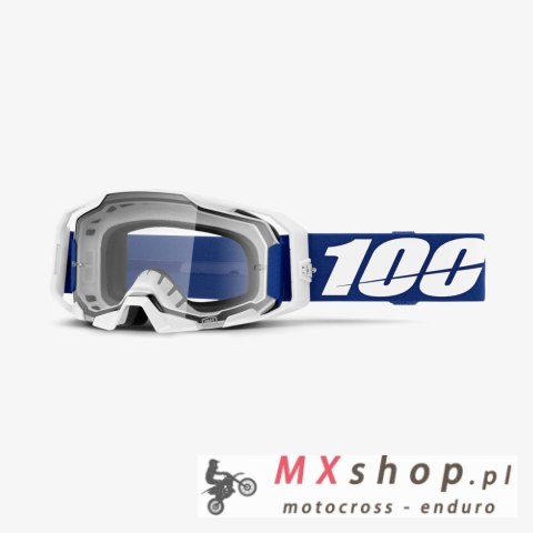 100 PROCENT GOGLE ARMATIC BLUE - CLEAR LENS - KOLOR BIAŁY/NIEBIESKI SZYBA PRZEŹROCZYSTA