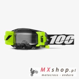 100 PROCENT GOGLE ARMATIC FORECAST ROLL-OFF BLACK - CLEAR LENS - KOLOR CZARNY/BIAŁY SZYBA PRZEŹROCZYSTA