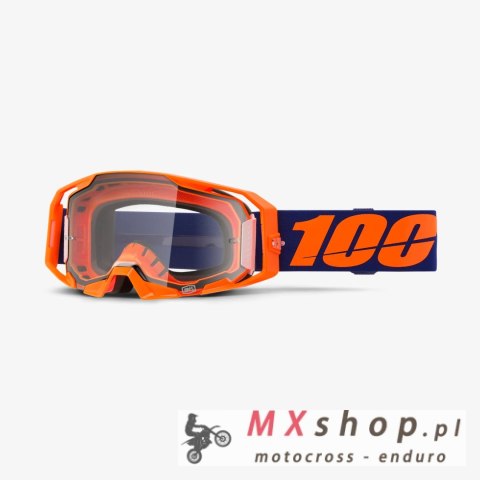 100 PROCENT GOGLE ARMATIC NEON ORANGE - CLEAR LENS - KOLOR POMARAŃCZOWY/FIOLETOWY SZYBA PRZEŹROCZYSTA