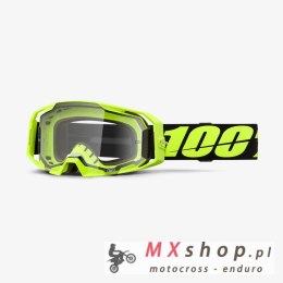 100 PROCENT GOGLE ARMATIC NEON YELLOW - CLEAR LENS - KOLOR ŻÓŁTY FLUO/CZARNY SZYBA PRZEŹROCZYSTA