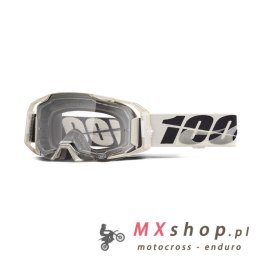 100 PROCENT GOGLE ARMATIC PITCH - CLEAR LENS - KOLOR SZARY/CZARNY SZYBA PRZEŹROCZYSTA