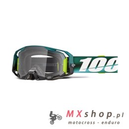 100 PROCENT GOGLE ARMATIC POLARITY - CLEAR LENS - KOLOR ZIELONY/BIAŁY SZYBA PRZEŹROCZYSTA