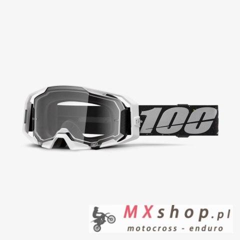 100 PROCENT GOGLE ARMATIC RAPIDRACER - CLEAR LENS - KOLOR SZARY/CZARNY SZYBA PRZEŹROCZYSTA