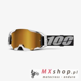 100 PROCENT GOGLE ARMATIC RAPIDRACER - MIRROR TRUE GOLD LENS - KOLOR SZARY/CZARNY SZYBA ZŁOTE LUSTRO