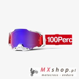 100 PROCENT GOGLE ARMEGA CORBIN - MIRROR BLUE/RED LENS - KOLOR CZERWONY/BIAŁY SZYBKA CZERONE/NIEBIESKIE LUSTRO