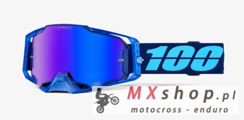 100 PROCENT GOGLE ARMEGA HIPER COUPE - MIRROR BLUE LENS - KOLOR NIEBIESKI SZYBKA NIEBIESKIE LUSTRO
