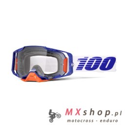 100 PROCENT GOGLE ARMEGA LAVINGAAD - CLEAR LENS - KOLOR NIEBIESKI/BIAŁY SZYBKA PRZEŹROCZYSTA