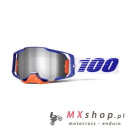 100 PROCENT GOGLE ARMEGA LAVINGAAD - MIRROR SILVER FLASH LENS - KOLOR BIAŁY/NIEBIESKI - SREBRNE LUSTRO
