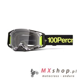 100 PROCENT GOGLE ARMEGA ORBAN - CLEAR LENS - KOLOR CZARNY/ŻÓŁTY SZYBKA PRZEŹROCZYSTA