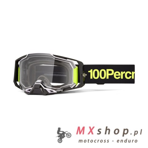 100 PROCENT GOGLE ARMEGA ORBAN - CLEAR LENS - KOLOR CZARNY/ŻÓŁTY SZYBKA PRZEŹROCZYSTA