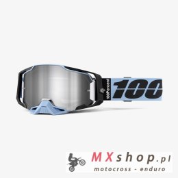 100 PROCENT GOGLE ARMEGA PETROS - MIRROR SILVER LENS - KOLOR NIEBIESKI/CZARNY SZYBKA SREBRNE LUSTRO