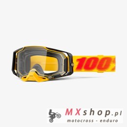 100 PROCENT GOGLE ARMEGA TETSU - CLEAR LENS - KOLOR ŻÓŁTY/CZERWONY/CZARNY SZYBKA PRZEŹROCZYSTA