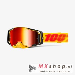 100 PROCENT GOGLE ARMEGA TETSU - MIRROR RED LENS - KOLOR ŻÓŁTY/CZERWONY/CZARNY SZYBKA CZERWONE LUSTRO